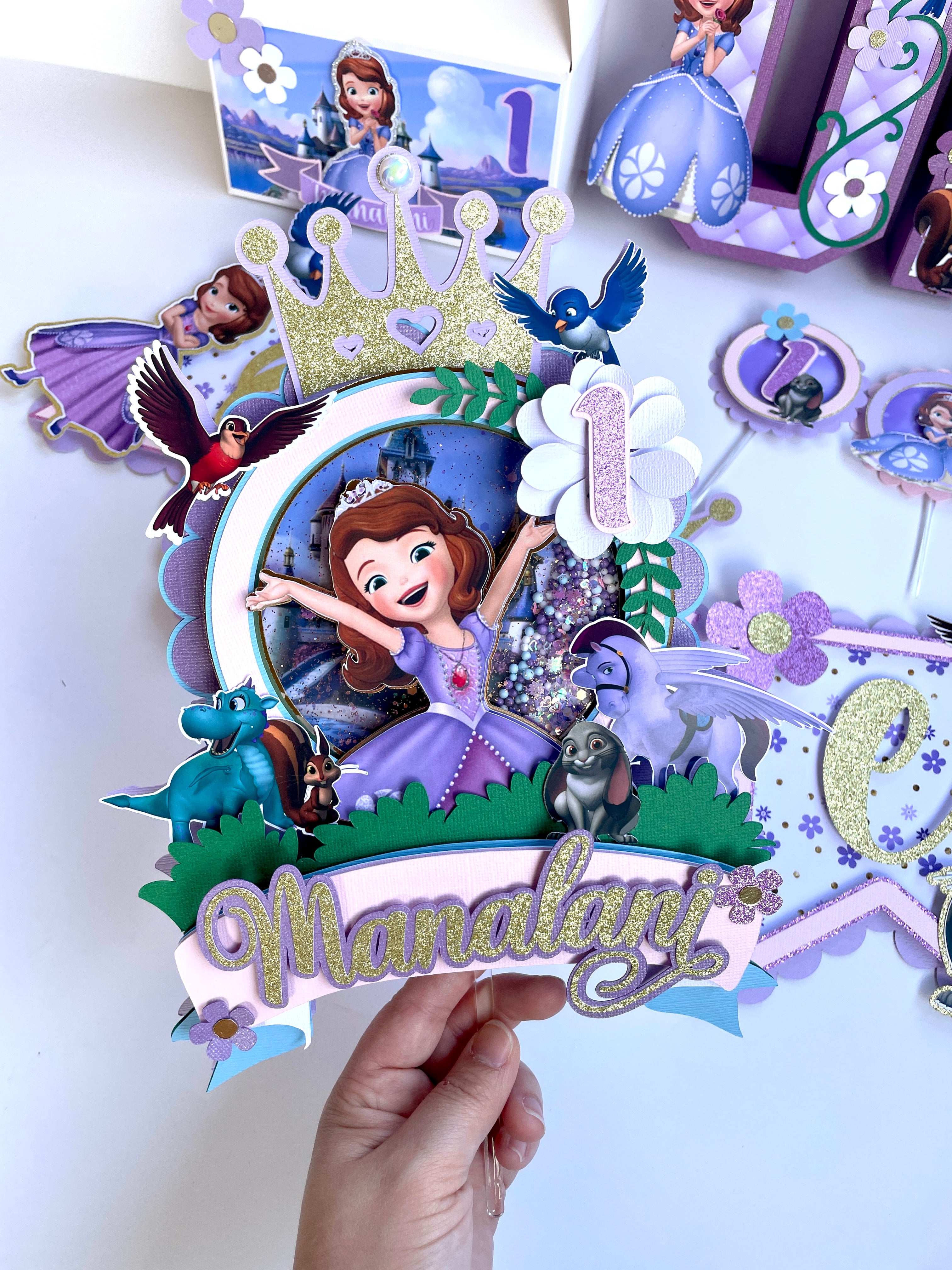 Sofia the First Cake Topper | SeniaasPaperStudio