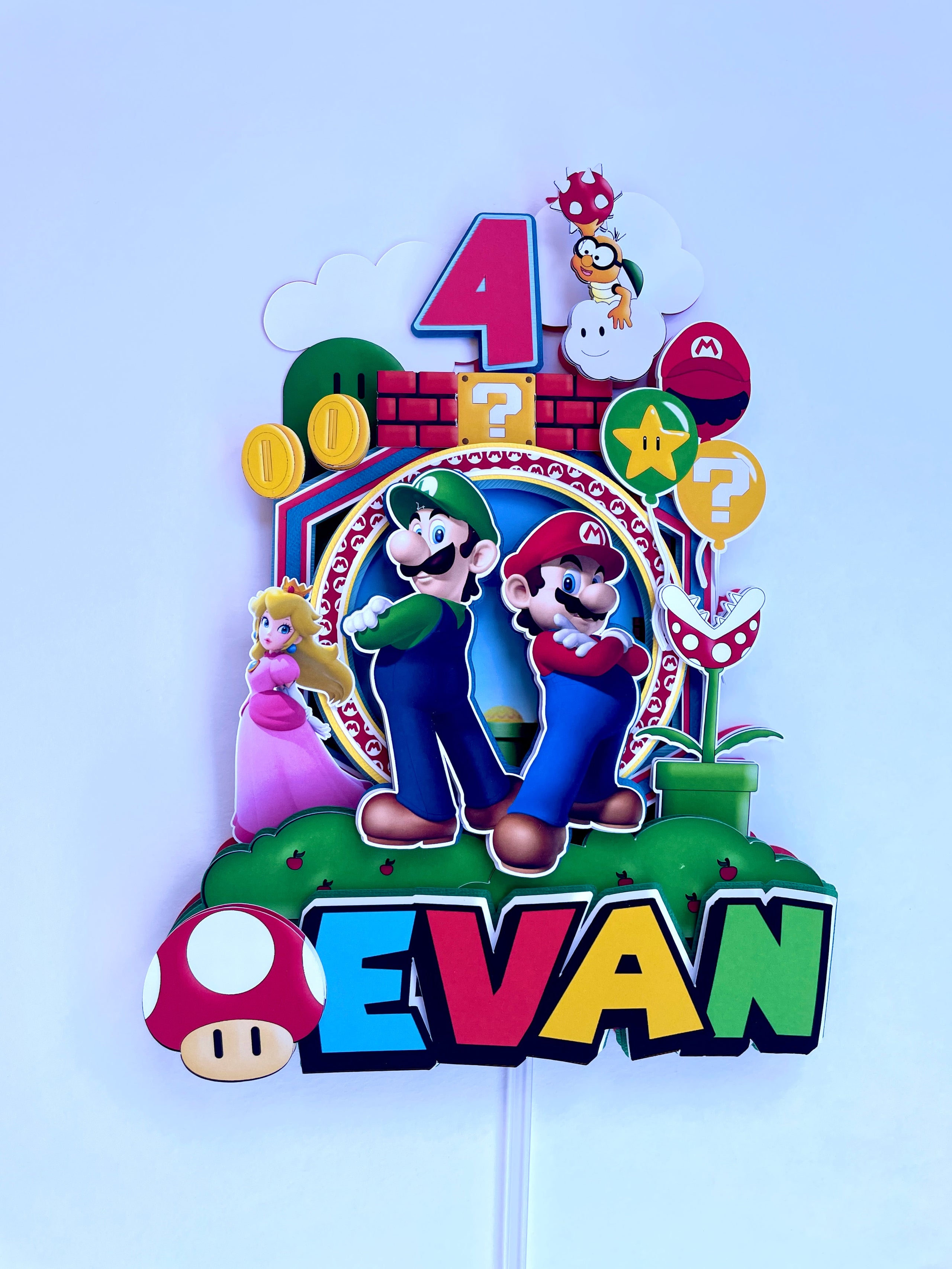 Super Mario Cake Topper SeniaasPaperStudio super-mario-cake-topper-seniaaspaperstudio