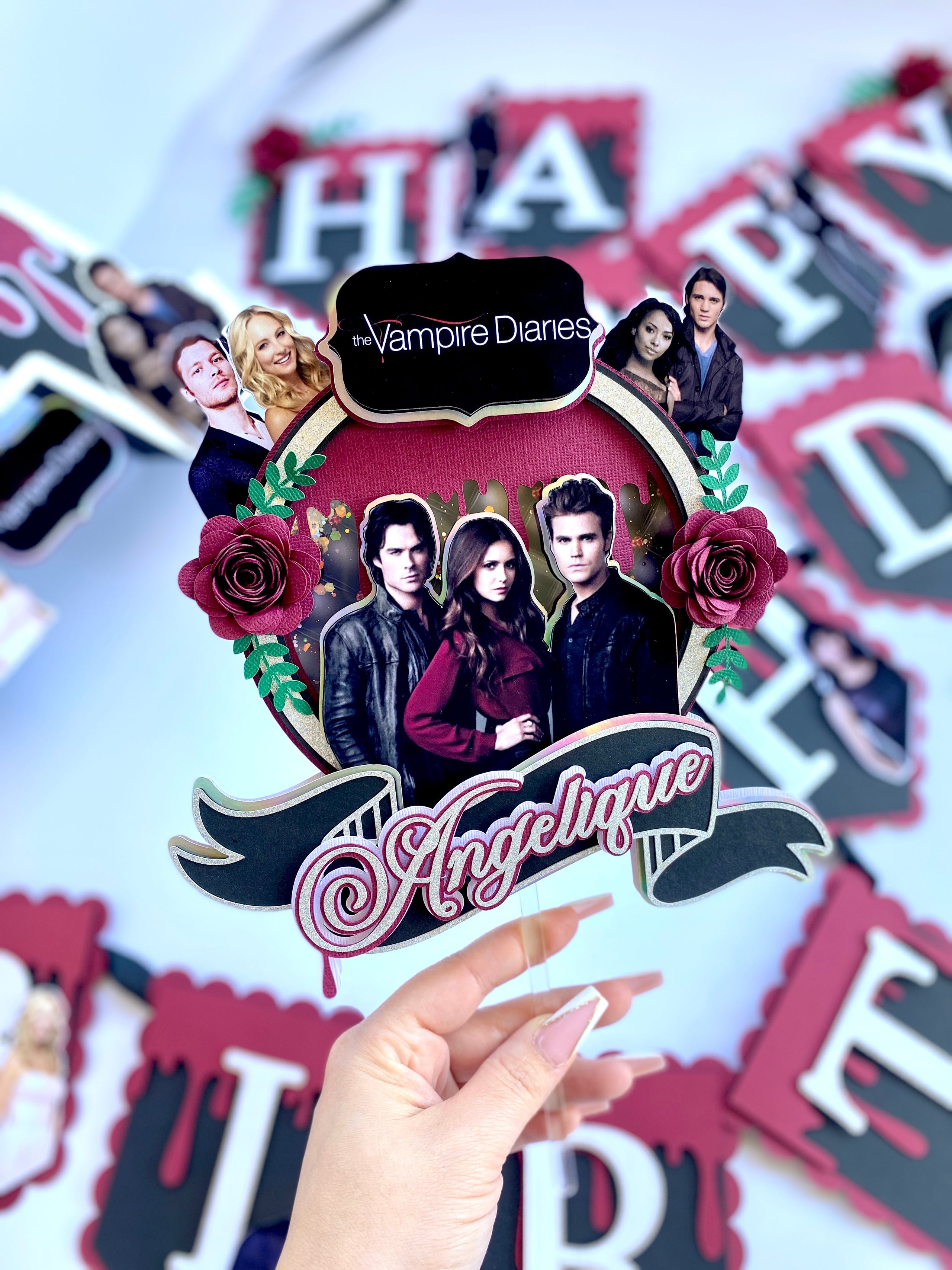 Vampire Cake Topper SeniaasPaperStudio